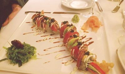 Disney's California Grill - Dragon Roll sushi